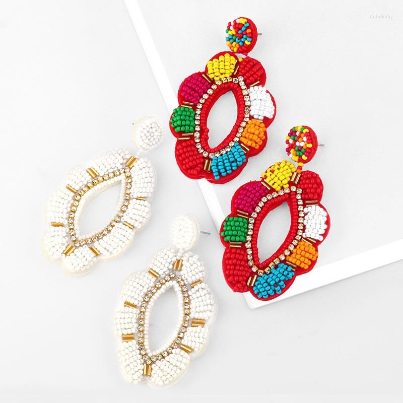 Dangle Earrings Multicolored Fashion Knitting Flower Long Drop Bead Designs Bohemia Handmade Petal ZicornEarrings For Women Gift
Dangle Earrings Multicolored Fashion Knitting Flower Long Drop Bead Designs Bohemia Handmade Petal ZicornEarrings For Women Gift