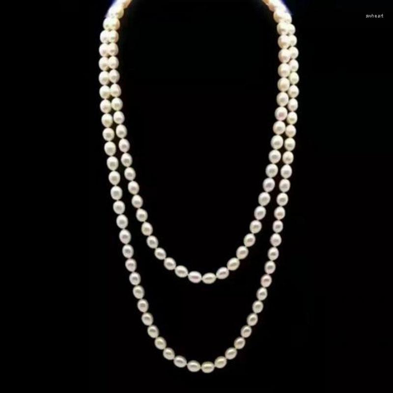 Chains Elegant 10-11mm South Sea Baroque White Pear Necklace 38inch 925 Silver