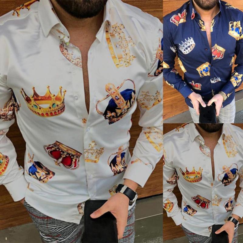 Men's Casual Shirts Shirt Printed Slim Men Clothes Long Sleeve Luxury Crown 2022 Spring Dress Streetwear Social Party Camisa Masculina, White
Men's Casual Shirts Shirt Printed Slim Men Clothes Long Sleeve Luxury Crown 2022 Spring Dress Streetwear Social Party Camisa Masculina, White