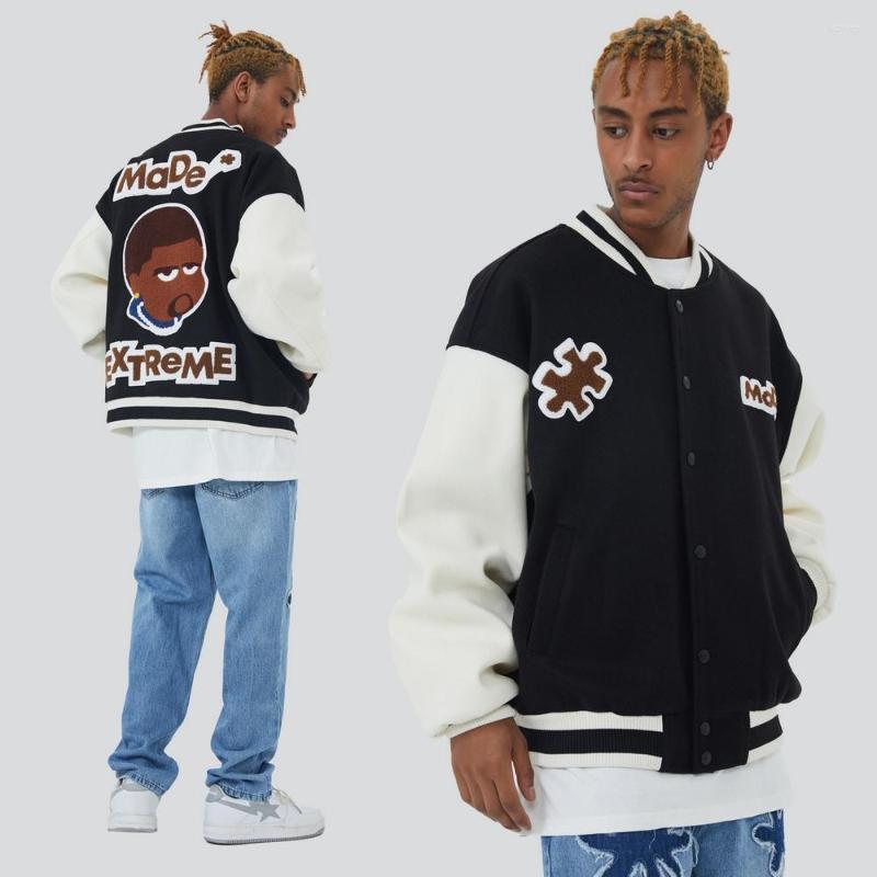 Men's Jackets Men's Oversized Baseball Uniform Jacket English Character Embroidery Harajuku High Street Long Sleeves Hip Hop Streetwear, Black
Men's Jackets Men's Oversized Baseball Uniform Jacket English Character Embroidery Harajuku High Street Long Sleeves Hip Hop Streetwear, Black