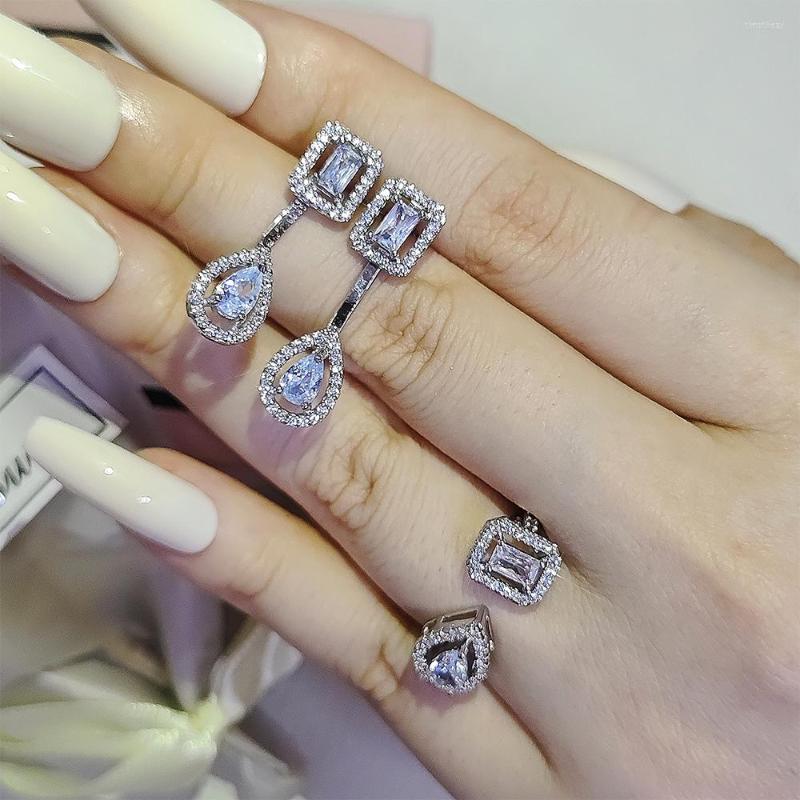 Necklace Earrings Set 2pcs Pack 2022 Luxury Princess Silver Color Bride Dubai For Wome Anniversary Gift Jewelry Wholesale J6178-White, Picture shown
Necklace Earrings Set 2pcs Pack 2022 Luxury Princess Silver Color Bride Dubai For Wome Anniversary Gift Jewelry Wholesale J6178-White, Picture shown