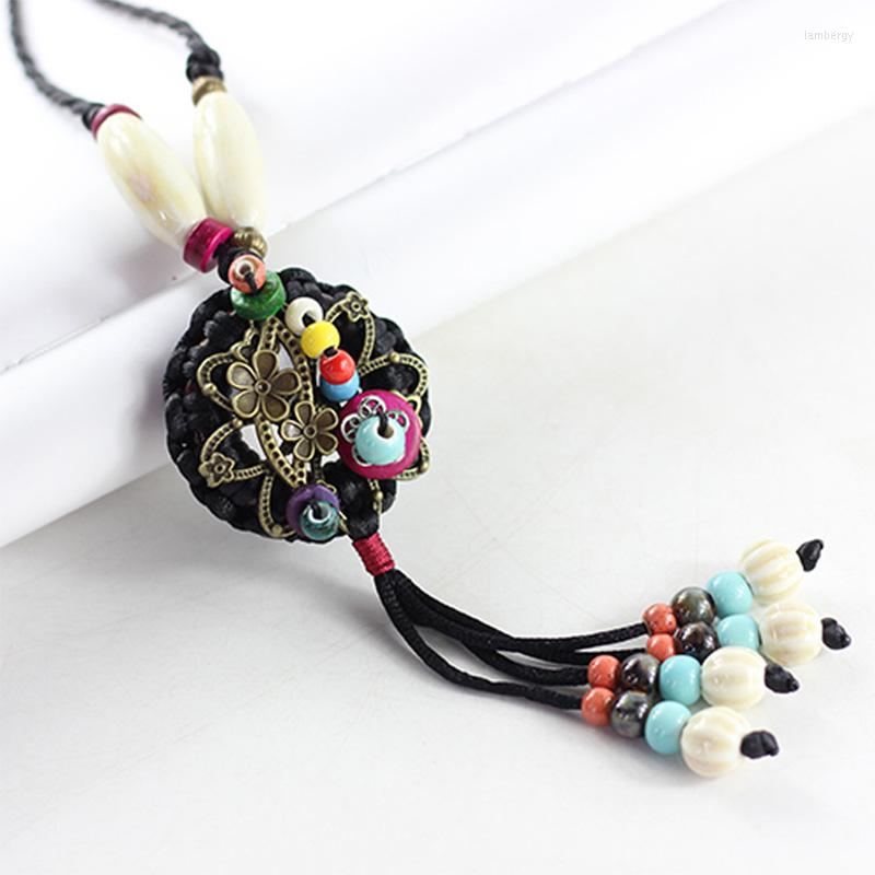 Choker Big Charm Necklace Long Bohemian Rope Chain Antique Gold Color Flower Ceramic Beads Pendant Statement Chokers Women Accessories 
Choker Big Charm Necklace Long Bohemian Rope Chain Antique Gold Color Flower Ceramic Beads Pendant Statement Chokers Women Accessories