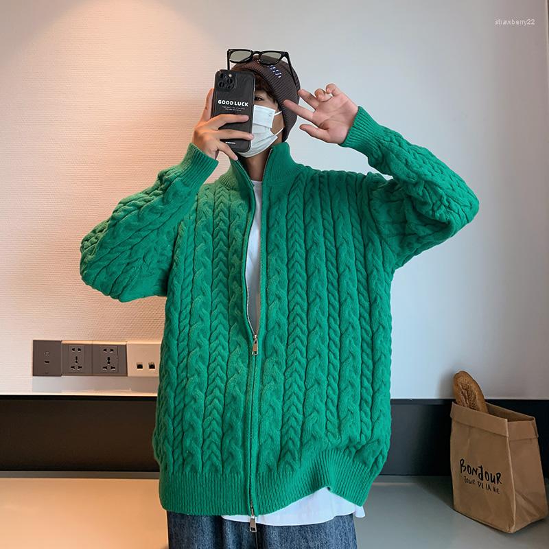 Men's Jackets ZCSMLL Autumn And Winter Stand Collar Warm Jacquard Sweater Men's Solid Color Versatile Loose Cardigan Coat, Green
Men's Jackets ZCSMLL Autumn And Winter Stand Collar Warm Jacquard Sweater Men's Solid Color Versatile Loose Cardigan Coat, Green