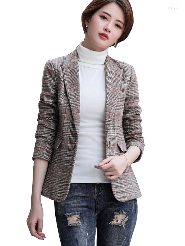 Women' Suits Women Elegant Plaid Jacket Long Sleeve Gird Blazer Fashion Work Wear Keep Slim Office Lady Coat Outwear Single Button, Gray
Women' Suits Women Elegant Plaid Jacket Long Sleeve Gird Blazer Fashion Work Wear Keep Slim Office Lady Coat Outwear Single Button, Gray