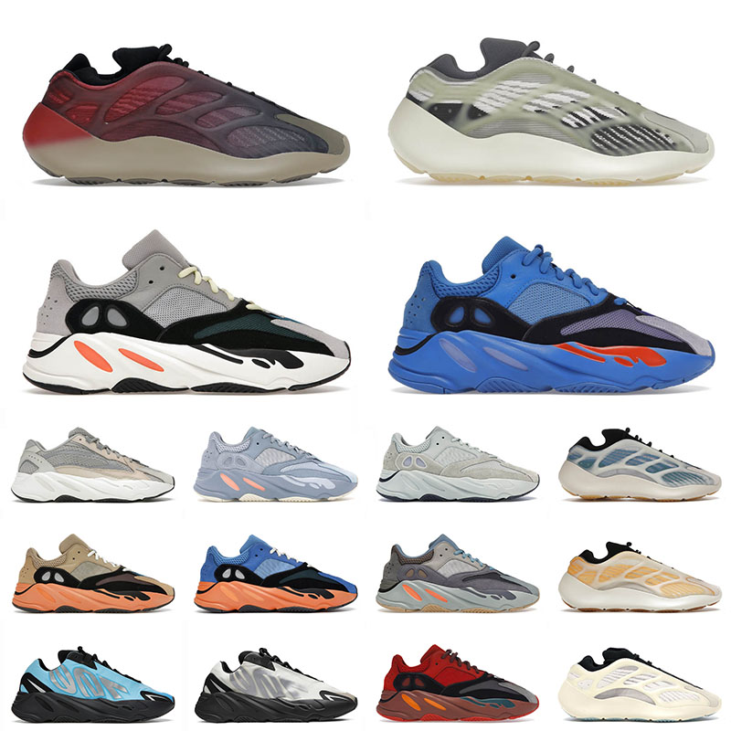 2022 Sports 700 v3 Running Shoes Fade Salt Carbon Size 12 v2 Hi-Res Blue Solid Grey Safflower Azareth Bone Bright Cyan Honey Flux Men Women Sneakers Trainers, B1 resin 36-45