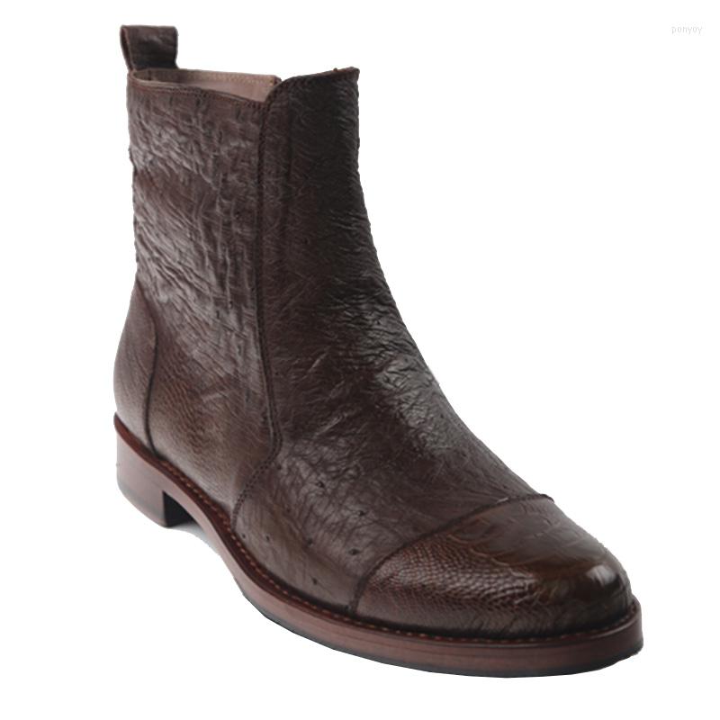 Boots Sipriks Brown Ostrich Skin Zip Ankle Mens Cowboy Goodyear Welted Shoes Luxury Handmade Cap Toe Business Casual Footwear 46, Black
Boots Sipriks Brown Ostrich Skin Zip Ankle Mens Cowboy Goodyear Welted Shoes Luxury Handmade Cap Toe Business Casual Footwear 46, Black