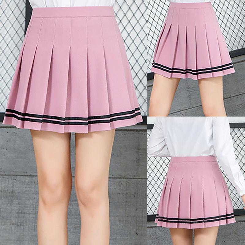 Skirts High Waist Women's Striped Pleated Skirt Elastic Female Sweet Mini Dance Ruffled Plaid, Bk
Skirts High Waist Women's Striped Pleated Skirt Elastic Female Sweet Mini Dance Ruffled Plaid, Bk