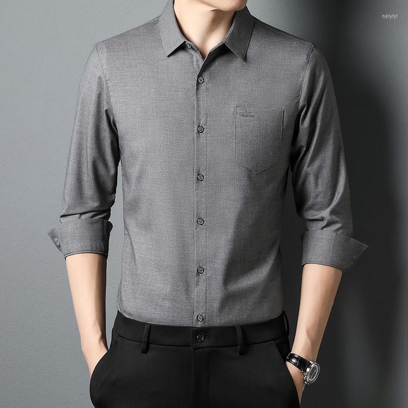 Men's Dress Shirts Brand Solid Color Fashion Embroidery Shirt Men Clothing Spring Autumn Business Casual Classic Long Sleeve, Black
Men's Dress Shirts Brand Solid Color Fashion Embroidery Shirt Men Clothing Spring Autumn Business Casual Classic Long Sleeve, Black