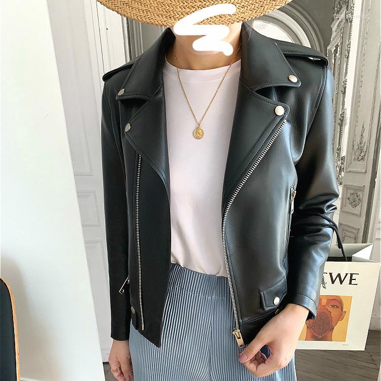 Women' Leather Genuine Winter Jacket Women' Short Slim Slimming Sheepskin With The Same Paragraph Motorcycle, Black
Women' Leather Genuine Winter Jacket Women' Short Slim Slimming Sheepskin With The Same Paragraph Motorcycle, Black