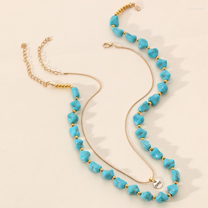 Choker Arrival Turquoise Multilayer Necklace 2Pcs/Set Short Bohemian Style For Women Fashion Jewelry
Choker Arrival Turquoise Multilayer Necklace 2Pcs/Set Short Bohemian Style For Women Fashion Jewelry