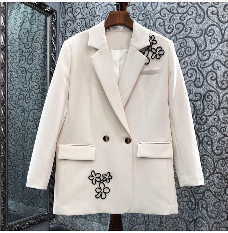Women' Suits High Quality Women' Blazer Coats 2022 Autumn Winter Outerwear Ladies Notched Collar Hand Made Beading Long Sleeve Coat, Picture shown
Women' Suits High Quality Women' Blazer Coats 2022 Autumn Winter Outerwear Ladies Notched Collar Hand Made Beading Long Sleeve Coat, Picture shown