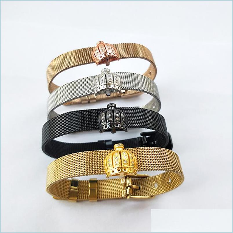 Chain Fashion Jewelry Watch Belt Bracelet Micro Pave Cz Imperial Crown Shape Spacers Charm Adjustable Bangle For Xmas Gifts Bg233 Dr Dh4Ub
Chain Fashion Jewelry Watch Belt Bracelet Micro Pave Cz Imperial Crown Shape Spacers Charm Adjustable Bangle For Xmas Gifts Bg233 Dr Dh4Ub