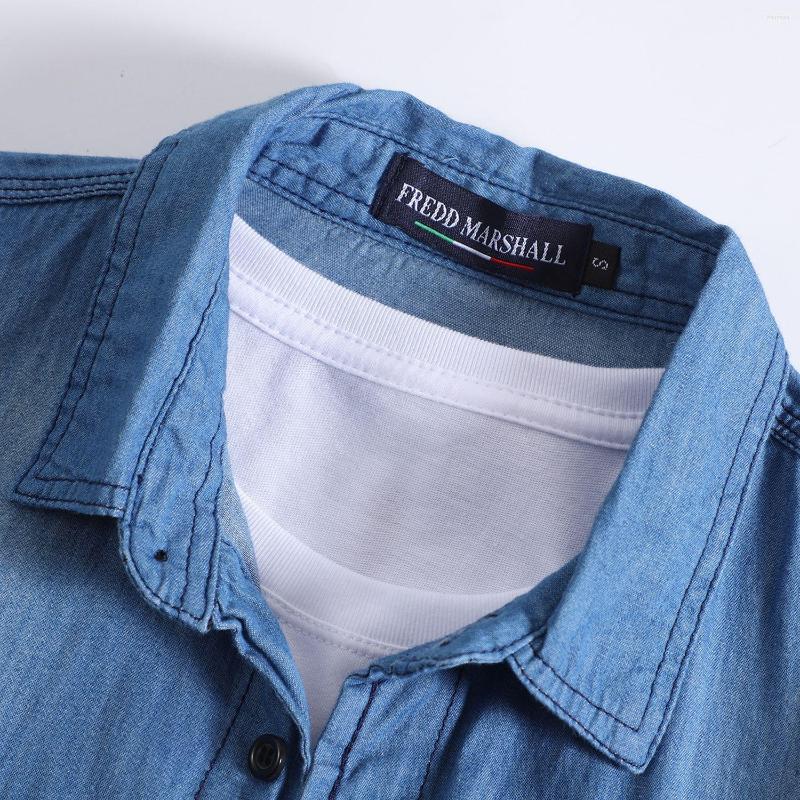 Men' Casual Shirts 2022 Spring Summer Short Sleeve Blue Shirt High Quality Tops Loose Fashion Pocket Male T-Shirt Men Denim MY665, Cowboy blue
Men' Casual Shirts 2022 Spring Summer Short Sleeve Blue Shirt High Quality Tops Loose Fashion Pocket Male T-Shirt Men Denim MY665, Cowboy blue