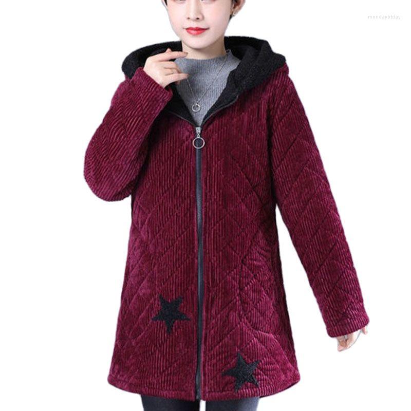Women's Trench Coats Winter Wick Velvet Mid-length Middle-Aged Mother Cotton Coat Add Thicken Zip Hooded Keep Warm Ladies Jacket, Black
Women's Trench Coats Winter Wick Velvet Mid-length Middle-Aged Mother Cotton Coat Add Thicken Zip Hooded Keep Warm Ladies Jacket, Black