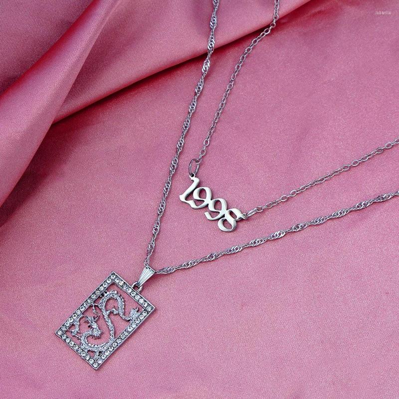Chains JJFOUCS 2Pcs/set Silver Color Twisted Chain Choker Necklace For Women Crystal Dragon Years Pendants Statement Jewelry
Chains JJFOUCS 2Pcs/set Silver Color Twisted Chain Choker Necklace For Women Crystal Dragon Years Pendants Statement Jewelry