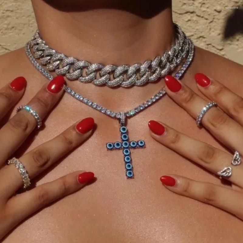 Chains Trendy Creative Blue Turkey Eye Cross Pendant Necklace For Women Men Ankh Zircon Tennis Chain Necklaces Hip Hop Jewellery
Chains Trendy Creative Blue Turkey Eye Cross Pendant Necklace For Women Men Ankh Zircon Tennis Chain Necklaces Hip Hop Jewellery