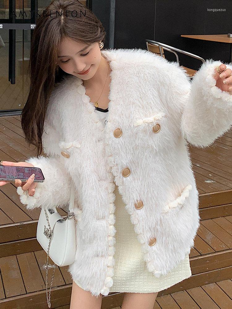 Women' Fur Autumn And Winter High-Grade Short Clothes Plush Environmental Protection Imitation Thickened Coat For Women, White
Women' Fur Autumn And Winter High-Grade Short Clothes Plush Environmental Protection Imitation Thickened Coat For Women, White