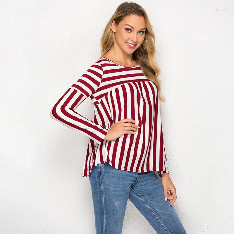 Women' Blouses Fashion Women Long Sleeve Shirt Spring Summer Loose Stripe Split Shirts O-neck Ladies Elegant Female Clothing, Black andwhite
Women' Blouses Fashion Women Long Sleeve Shirt Spring Summer Loose Stripe Split Shirts O-neck Ladies Elegant Female Clothing, Black andwhite