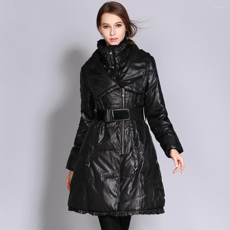 Women's Trench Coats 2022 Est Women Jacket Black Navy Blue Rose Red Thicken Slim Casual Winter Coat Warm Mid-length Female Jackets, Picture shown 
Women's Trench Coats 2022 Est Women Jacket Black Navy Blue Rose Red Thicken Slim Casual Winter Coat Warm Mid-length Female Jackets, Picture shown