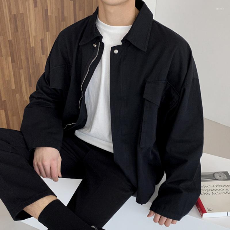 Men's Jackets Fashion Menswear Korean Workwear Green Jacket Men's Autumn 2023 Loose Lapel Zipper Long Sleeve Solid Color Coat Male, Black
Men's Jackets Fashion Menswear Korean Workwear Green Jacket Men's Autumn 2023 Loose Lapel Zipper Long Sleeve Solid Color Coat Male, Black