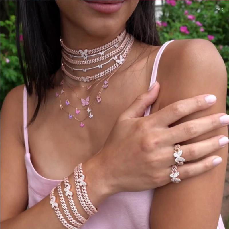 Choker Bling Cubic Zirconia Butterfly Women Jewelry Cuban Link Chain 3pc Charm Iced Out Necklace
Choker Bling Cubic Zirconia Butterfly Women Jewelry Cuban Link Chain 3pc Charm Iced Out Necklace