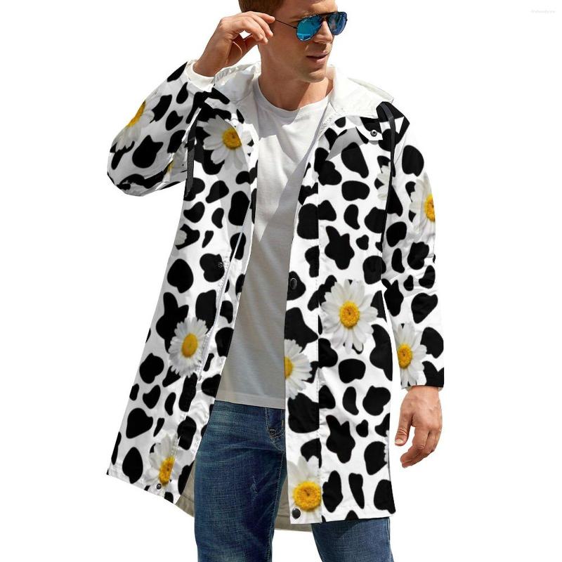 Men' Trench Coats White Daisy Autumn Casual Jackets Cow Print Street Fashion With Pockets Men Outerwear Windbreak Birthday Gift, Style-17
Men' Trench Coats White Daisy Autumn Casual Jackets Cow Print Street Fashion With Pockets Men Outerwear Windbreak Birthday Gift, Style-17