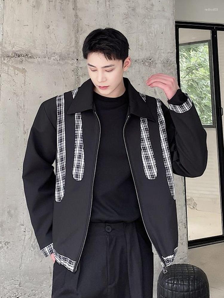 Men's Jackets Splicing Autumn Plaid Irregular Lapel Zipper Short Men's Jacket Korean Fashion 2023 Turn-down Collar Male Coat 2A6139, Black
Men's Jackets Splicing Autumn Plaid Irregular Lapel Zipper Short Men's Jacket Korean Fashion 2023 Turn-down Collar Male Coat 2A6139, Black