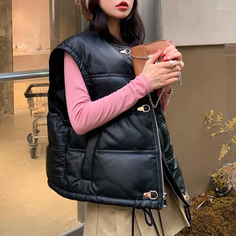 Women's Leather Coats Women Fashion Short Vests Genuine Sheepskin Down Lady Winter Gilet S3703, Black
Women's Leather Coats Women Fashion Short Vests Genuine Sheepskin Down Lady Winter Gilet S3703, Black