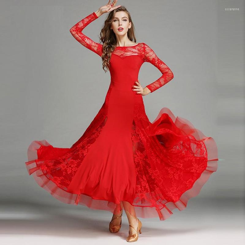 Stage Wear Lace Dancing Dress Lady Ballroom Standard Competition Suit Female Performance Costumes Long Sleeve, Black
Stage Wear Lace Dancing Dress Lady Ballroom Standard Competition Suit Female Performance Costumes Long Sleeve, Black