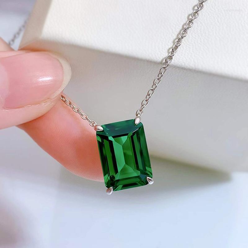 Chains 925 Sterling Silver Classic Emerald Cut Sapphire Gemstone Wedding Engagement Pendant Necklace Fine Jewelry
Chains 925 Sterling Silver Classic Emerald Cut Sapphire Gemstone Wedding Engagement Pendant Necklace Fine Jewelry