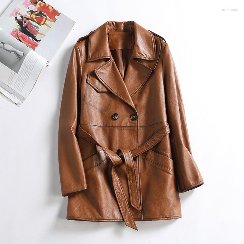 Women's Leather Women Jacket Solid Belt Long Genuine Sheepskin Coat 2022 Overcoat Retro CL4030, Black
Women's Leather Women Jacket Solid Belt Long Genuine Sheepskin Coat 2022 Overcoat Retro CL4030, Black