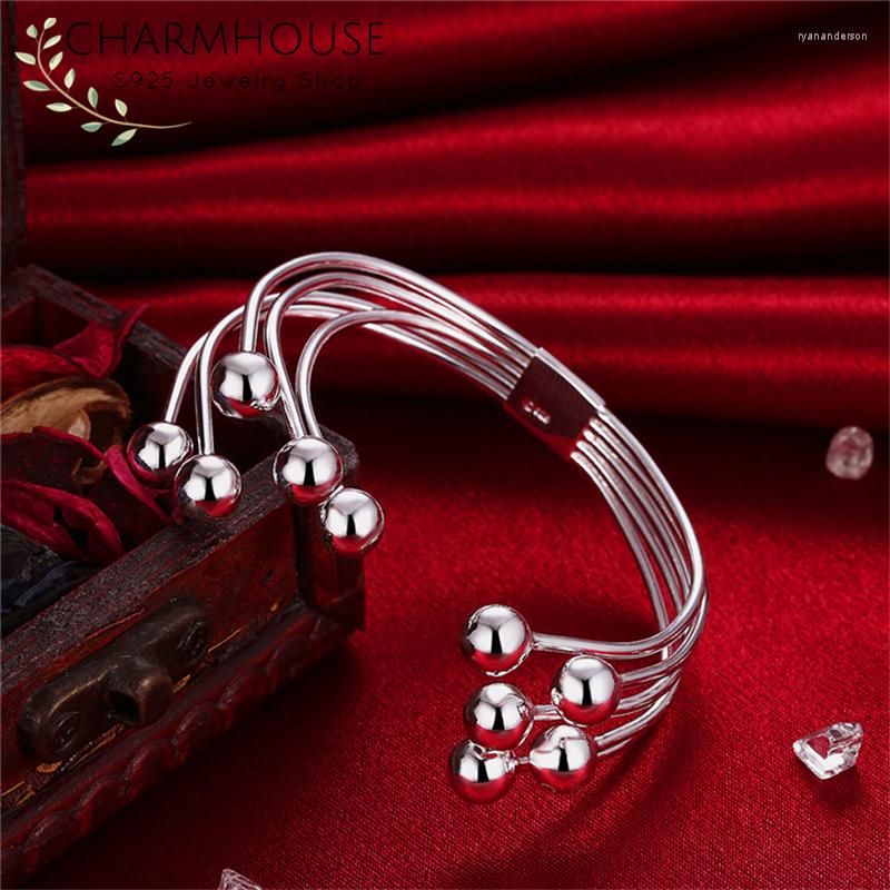 Bangle Charmhouse Pure Silver Bangles For Women Multi Beads Cuff & Bracelet Wristband Pulseira Femme Wedding Bridal Jewelry
Bangle Charmhouse Pure Silver Bangles For Women Multi Beads Cuff & Bracelet Wristband Pulseira Femme Wedding Bridal Jewelry