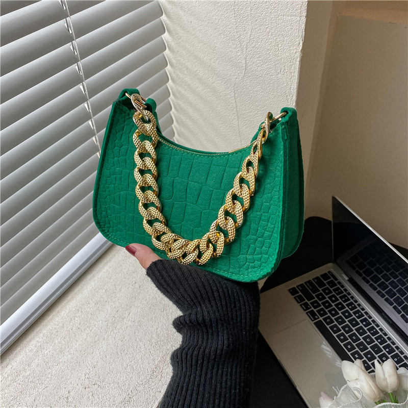 Summer trend crocodile print underarm bag high texture simple small women's bag, Burgundy
Summer trend crocodile print underarm bag high texture simple small women's bag, Burgundy