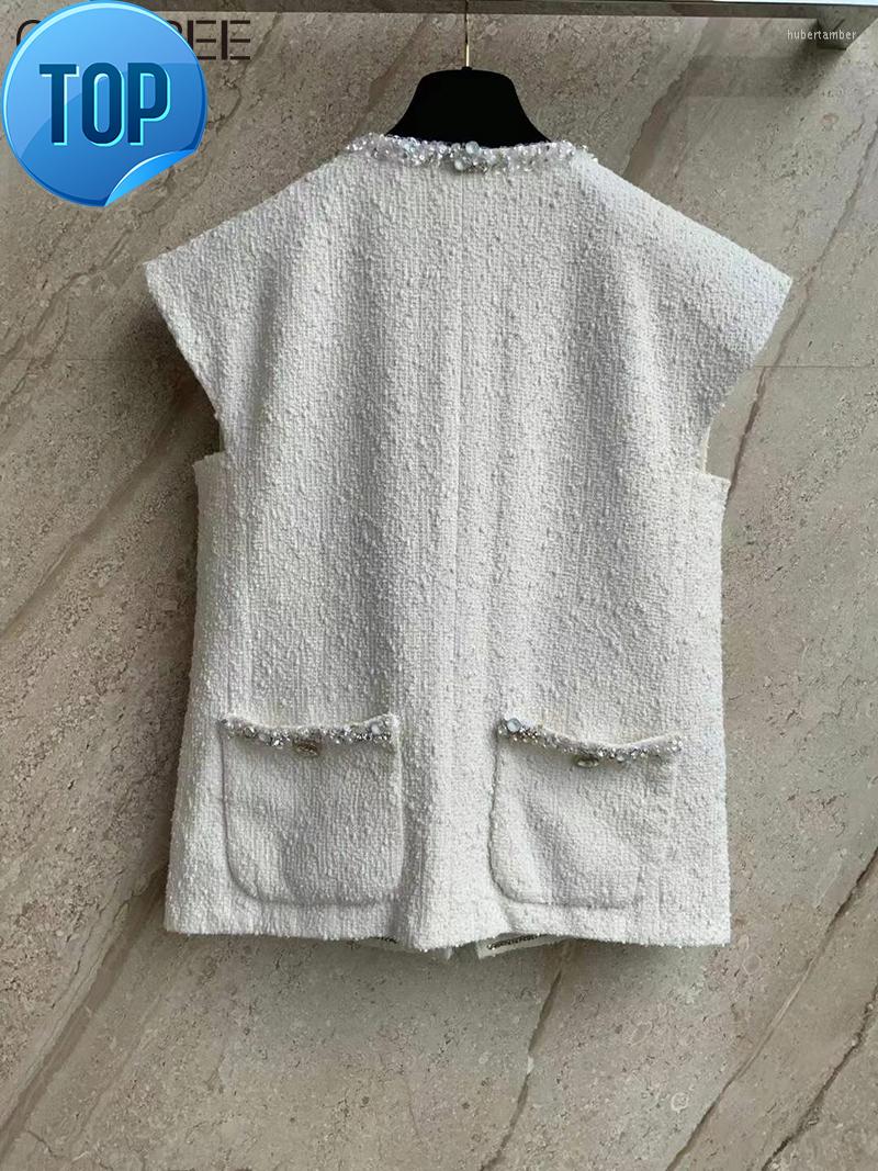 Women' Vests Women White For Tweed Jackets 2023 Designer Sleeveless Wool Winter Coat O-neck Luxury Jaqueta Feminina, Black
Women' Vests Women White For Tweed Jackets 2023 Designer Sleeveless Wool Winter Coat O-neck Luxury Jaqueta Feminina, Black