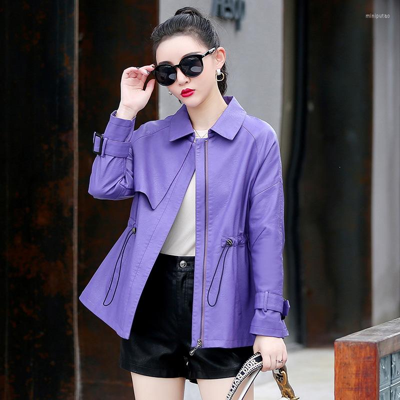 Women's Leather Women Sheepskin Trench Coat Spring Autumn 2022 Turn Down Collar Female Clothes Causal Full Sleeve Fashion Drawstring, Beige
Women's Leather Women Sheepskin Trench Coat Spring Autumn 2022 Turn Down Collar Female Clothes Causal Full Sleeve Fashion Drawstring, Beige