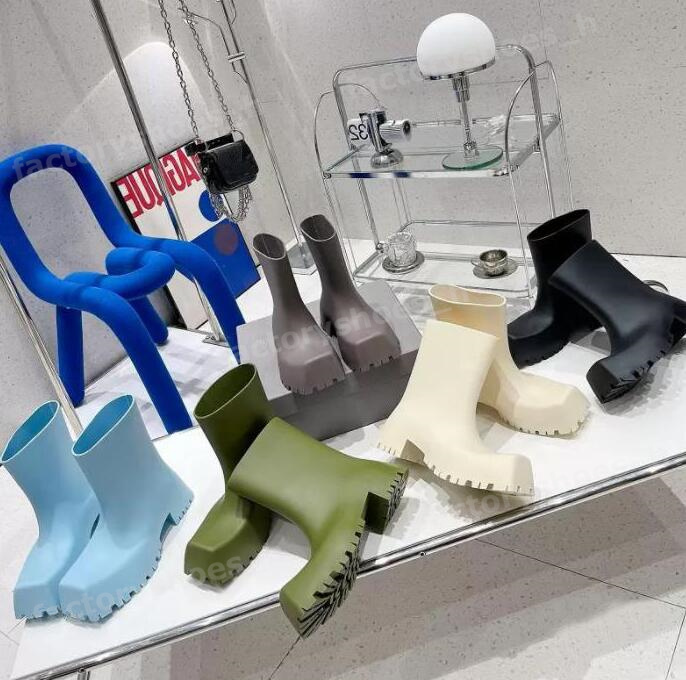 Trooper Rubber Boots Designer Square Toes Rain Boot Women Chunky Booties Non-slip Coarse Tooth Outsole Bootie Waterproof Rainboots, Color2
Trooper Rubber Boots Designer Square Toes Rain Boot Women Chunky Booties Non-slip Coarse Tooth Outsole Bootie Waterproof Rainboots, Color2