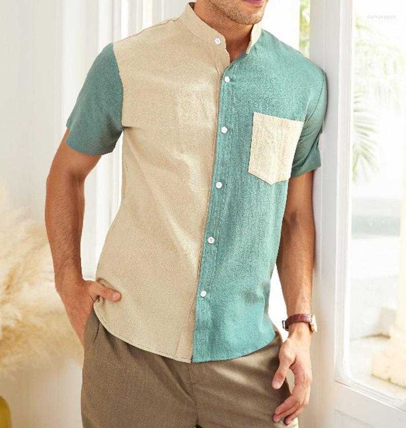 Men's Casual Shirts Men's Summer Mens Vintage Patchwork Short Sleeve Shirt Fashion Hawaiian Slim Fit Stand Collar Cotton Men Camisa, Yzdc-1
Men's Casual Shirts Men's Summer Mens Vintage Patchwork Short Sleeve Shirt Fashion Hawaiian Slim Fit Stand Collar Cotton Men Camisa, Yzdc-1