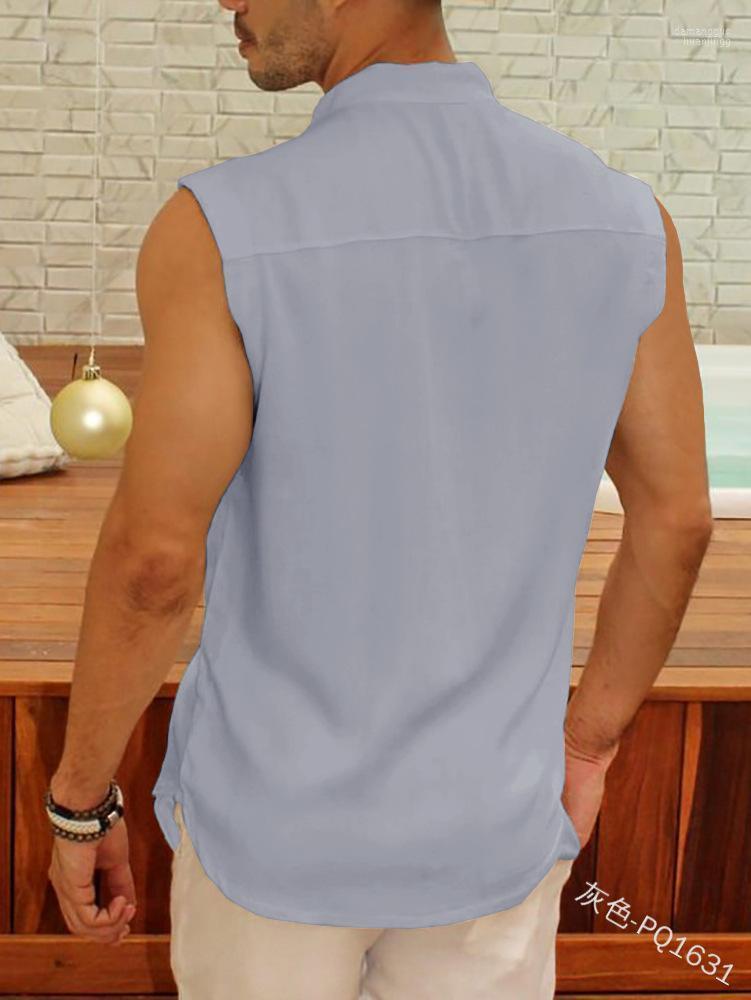 Men's Casual Shirts Men's Men Top Four Seasons Cotton Sports Topstitch Decorative Lapel Solid Color Sleeveless Single-breasted Youth, Black
Men's Casual Shirts Men's Men Top Four Seasons Cotton Sports Topstitch Decorative Lapel Solid Color Sleeveless Single-breasted Youth, Black