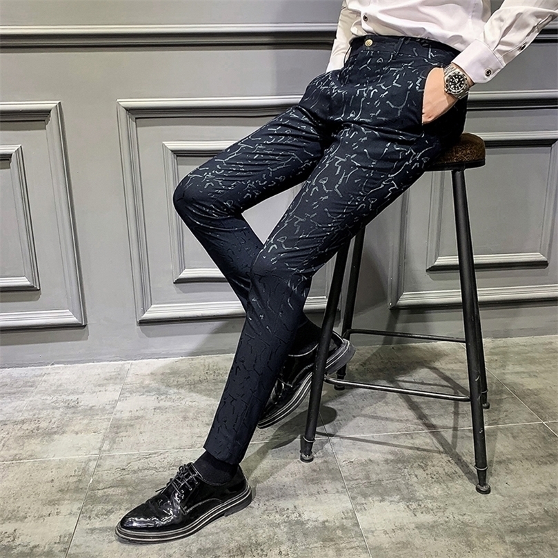 Pantalon Hombre Vestir Autumn Social Trousers Mens Pants Perfume Men Dress Pants Slim Fit Casual Mens Trousers Office T200417