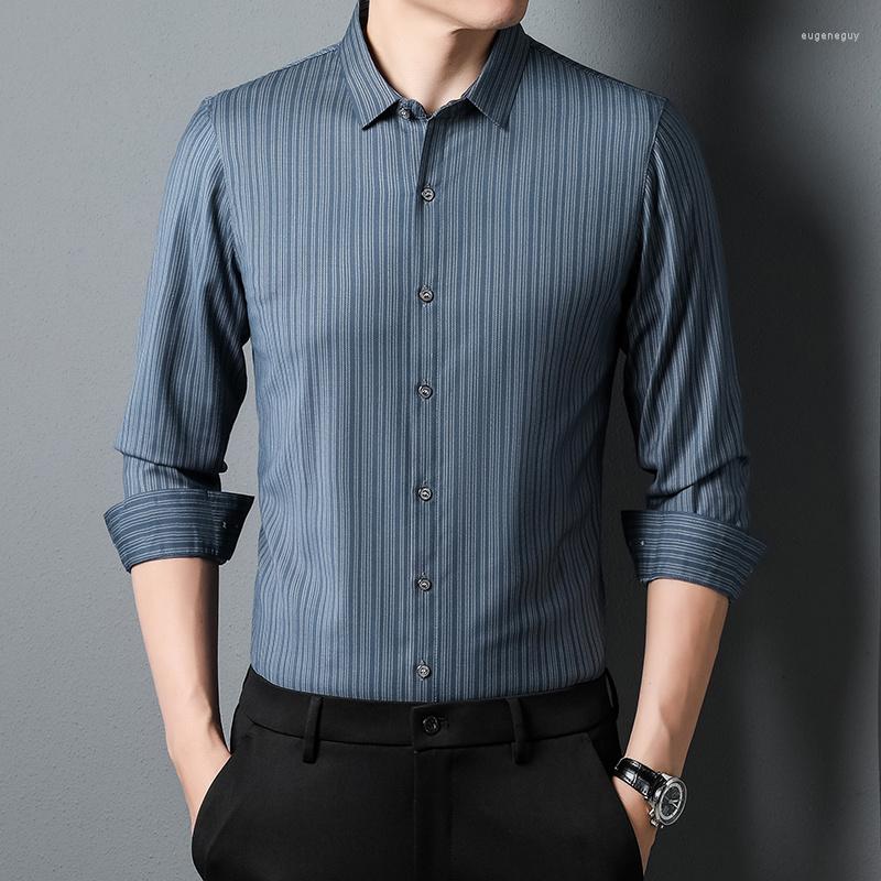 Men's Dress Shirts High Brand Quality Classic Striped Shirt Clothes Spring Autumn Arrival Business Casual Men Long Sleeve, Blue
Men's Dress Shirts High Brand Quality Classic Striped Shirt Clothes Spring Autumn Arrival Business Casual Men Long Sleeve, Blue