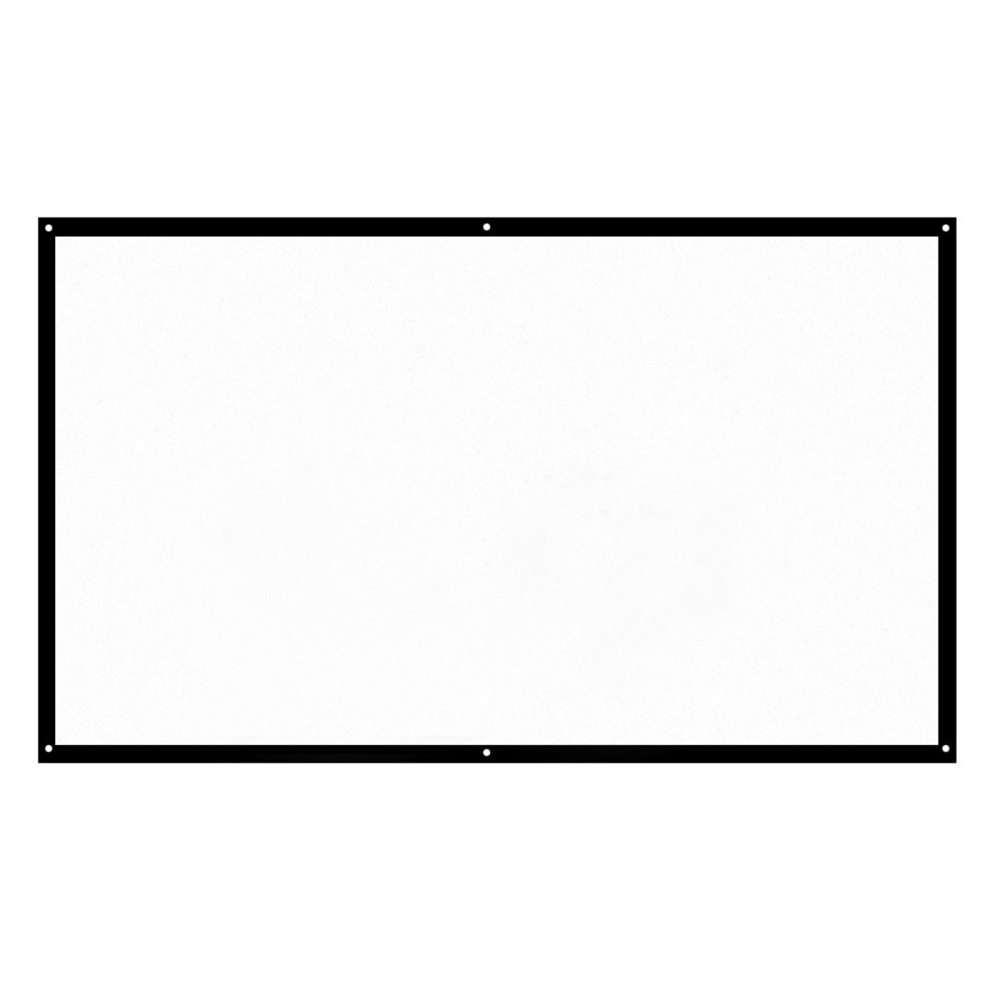 Portable Projector Screen Video Projection Screens 100 120 150 Inch Foldable HD 16 to 9 White Dacron For Wall Mounted Home Theater Movies Indoors Outd