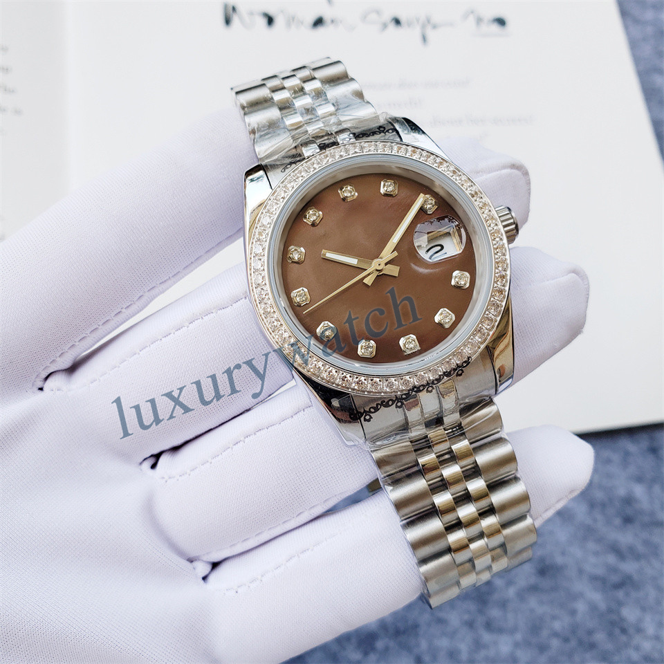 womens watch Coffee color mechanical diamond watchs Christmas automatic luxury watches rose gold size 36MM sapphire glass waterproof designer watchs, Sapphire crystal
womens watch Coffee color mechanical diamond watchs Christmas automatic luxury watches rose gold size 36MM sapphire glass waterproof designer watchs, Sapphire crystal