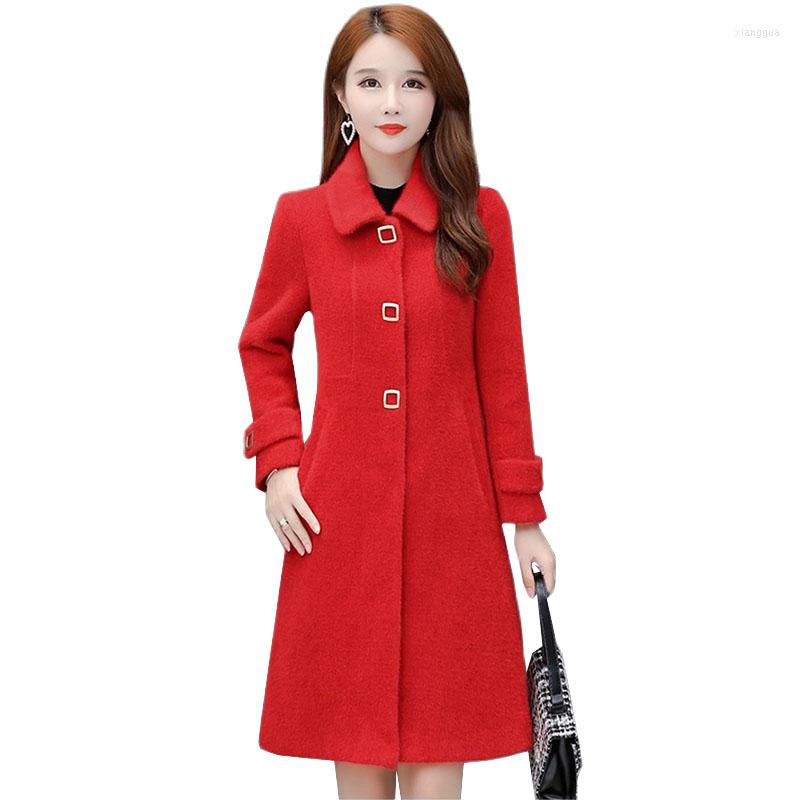 Women's Wool Fall Winter Jacket Women Imitation Mink Velvet Coat 2022 Long Sleeved Mid Outerwear Female Woolen Ladies Overcoat, Green
Women's Wool Fall Winter Jacket Women Imitation Mink Velvet Coat 2022 Long Sleeved Mid Outerwear Female Woolen Ladies Overcoat, Green