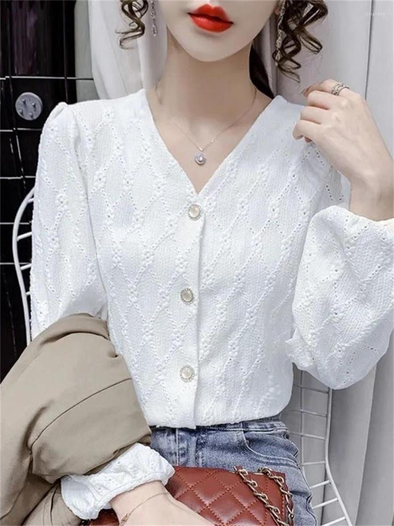 Women' Blouses Women Spring Summer Style Lace Shirts Lady Casual Long Lantern Sleeve V-Neck Blusas Tops SP1691, Beige
Women' Blouses Women Spring Summer Style Lace Shirts Lady Casual Long Lantern Sleeve V-Neck Blusas Tops SP1691, Beige