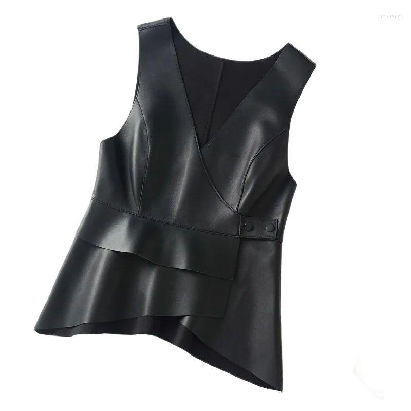 Women' Leather Spring Summer Female Splicing Lnside Skin Vest Wear Outside The Skirt Short Fashion Slim Women' PU Jacket, Black
Women' Leather Spring Summer Female Splicing Lnside Skin Vest Wear Outside The Skirt Short Fashion Slim Women' PU Jacket, Black