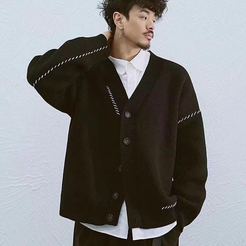 Men's Sweaters Vintage Black White Cardigan Street Knitted Coat 2022 Spring V-neck Basic Top Man Loose Buttons Couples
Men's Sweaters Vintage Black White Cardigan Street Knitted Coat 2022 Spring V-neck Basic Top Man Loose Buttons Couples