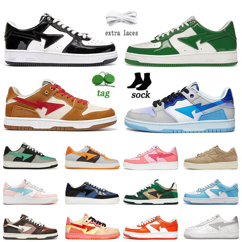 

2023 Sk8 Casual running shoes Men Women bapesta Shoe A Bapestas Sta Low ABC camo black white Stars green Coast red Mix Laser Orange Beige sude ge, C8 36-45