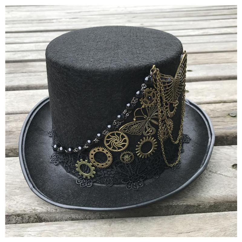 Berets 2022 High-end Handmade Steampunk Top Hat With Metal Gear For Men Women Magic Bowler Size 57CM, Black
Berets 2022 High-end Handmade Steampunk Top Hat With Metal Gear For Men Women Magic Bowler Size 57CM, Black
