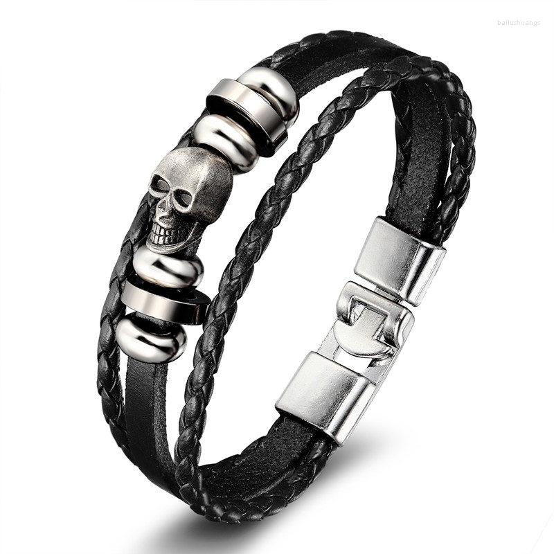 Charm Bracelets High Quality Men's Leather Wrap Bracelet Men Fashion Punk Wax Poker Star Skull Rope Bangle&Bracelet Jewelry
Charm Bracelets High Quality Men's Leather Wrap Bracelet Men Fashion Punk Wax Poker Star Skull Rope Bangle&Bracelet Jewelry