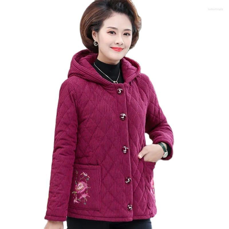 Women's Trench Coats Autumn Winter Middle-aged Mother Corduroy Cotton Jacket Add Velvet Thicken Embroidery Loose Keep Warm Women's Coat, Green
Women's Trench Coats Autumn Winter Middle-aged Mother Corduroy Cotton Jacket Add Velvet Thicken Embroidery Loose Keep Warm Women's Coat, Green